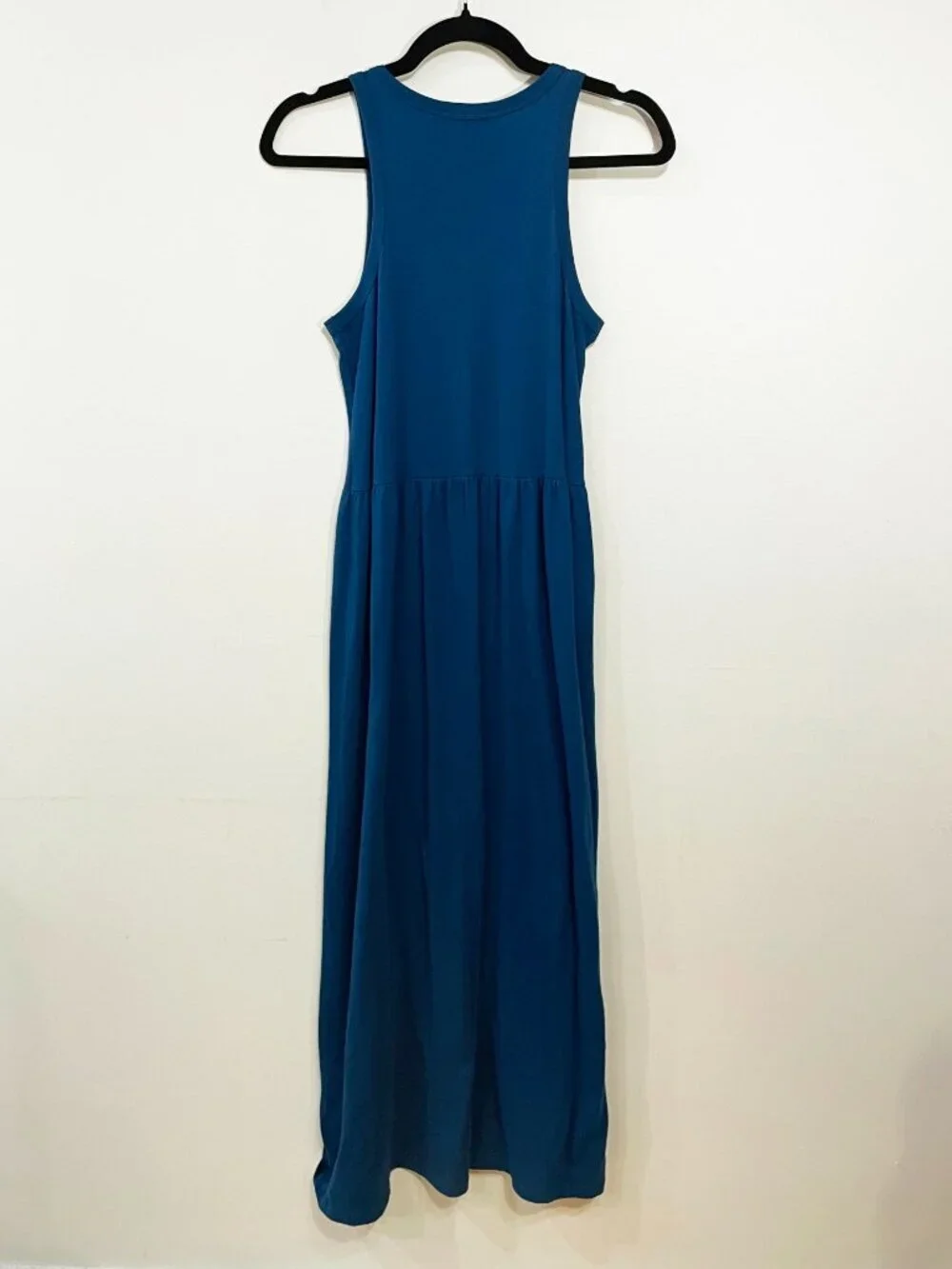 New J.Crew 100% Cotton Maxi Dress Dark Teal Blue XXS